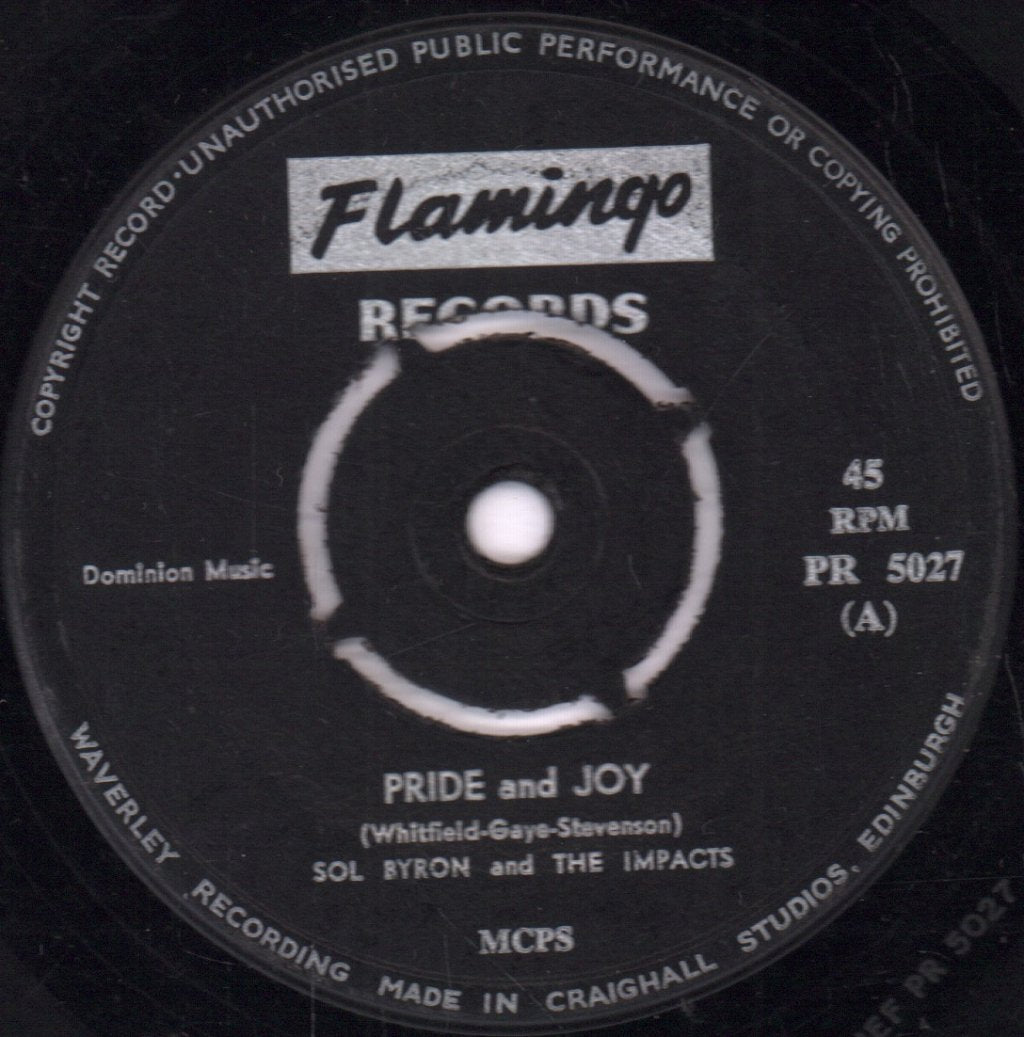 Sol Byron And The Impacts - Pride And Joy - 7 Inch