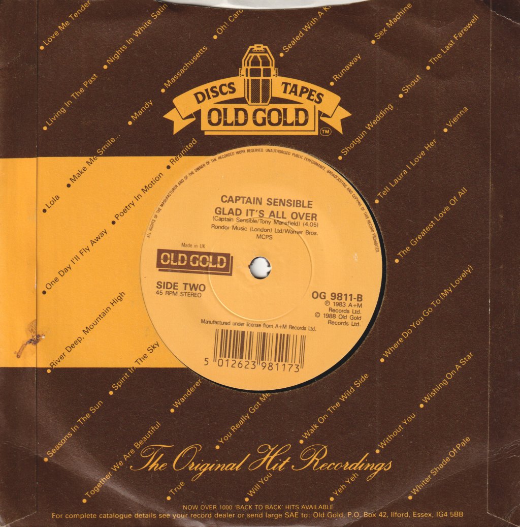 Captain Sensible - Happy Talk - 7 Inch