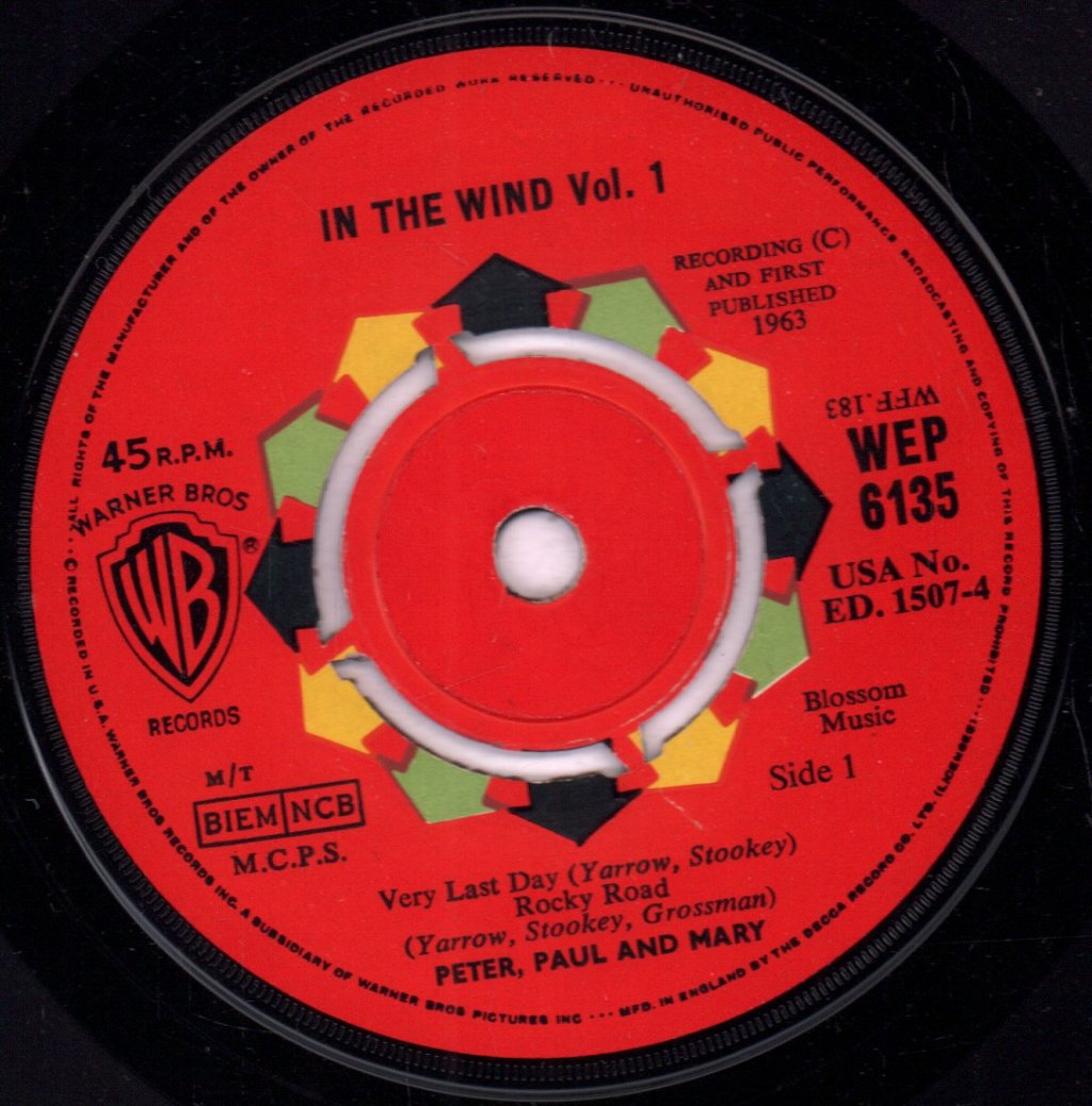 Peter Paul And Mary - In The Wind Vol 1 - 7 Inch