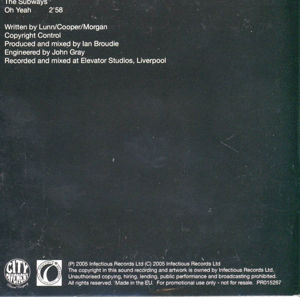 Subways - Oh Yeah - Cd