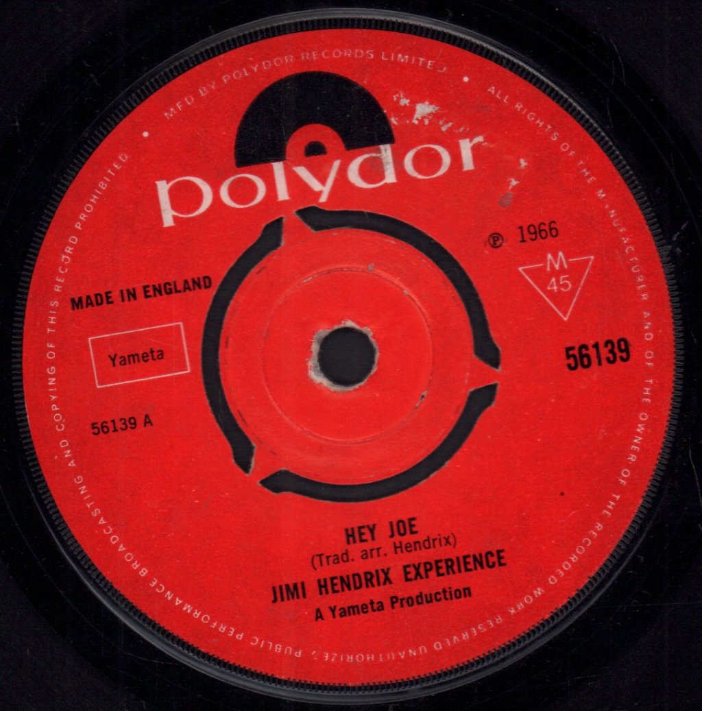 Jimi Hendrix Experience - Hey Joe - 7 Inch