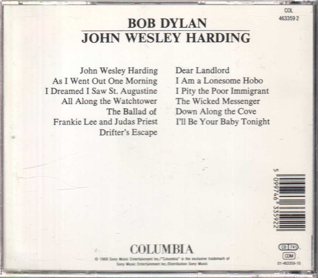 Bob Dylan - John Wesley Harding - Cd