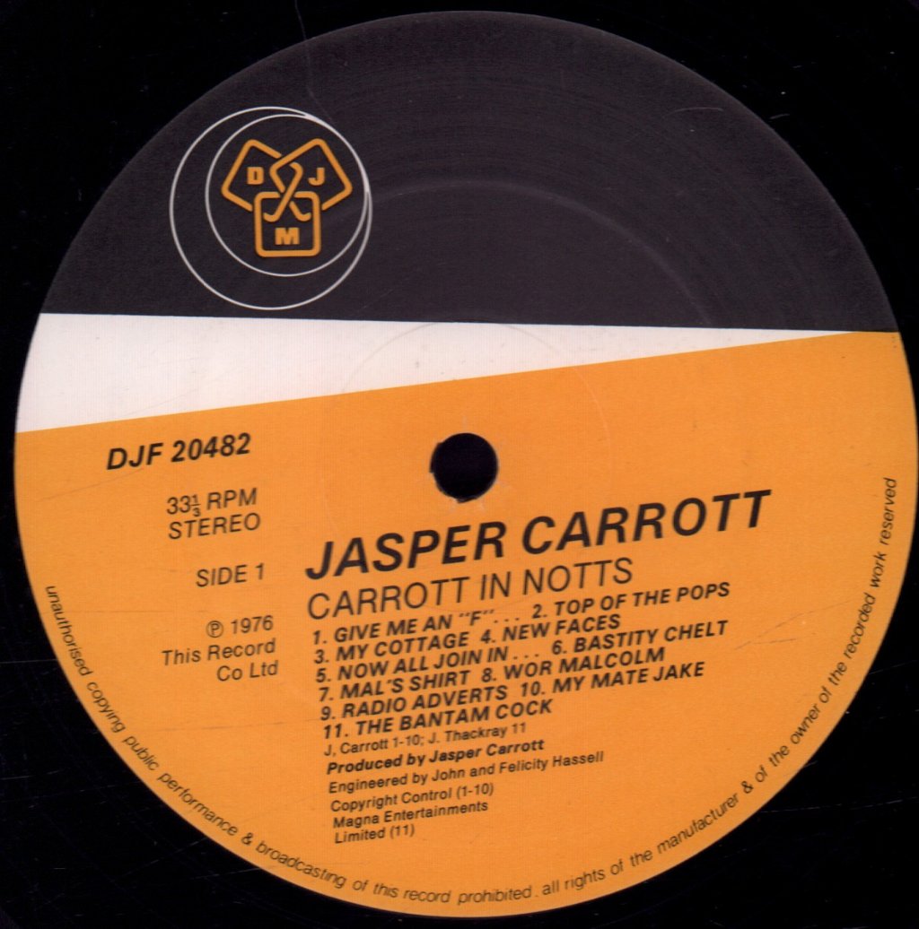 Jasper Carrott - Carrott In Notts - Lp