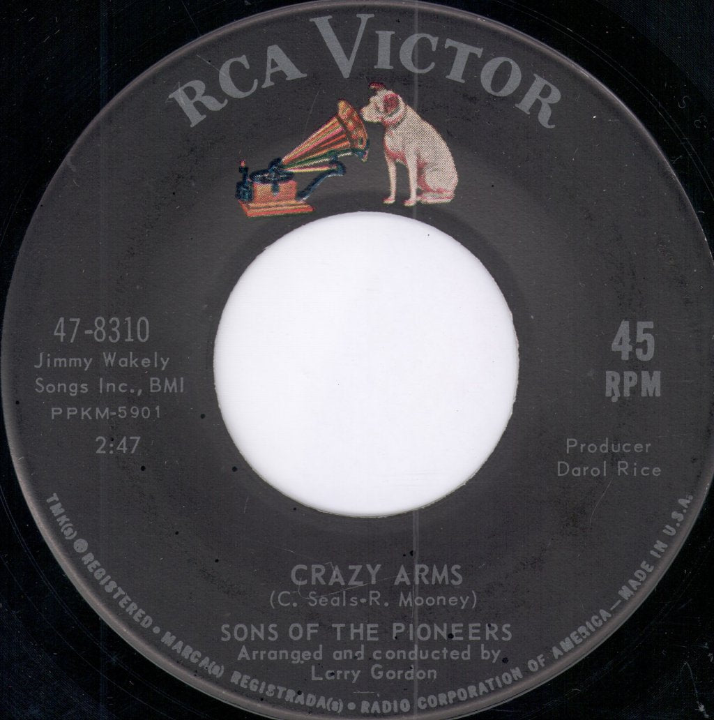Sons Of The Pioneers - Cattle Call Rondolet / Crazy Arms - 7 Inch