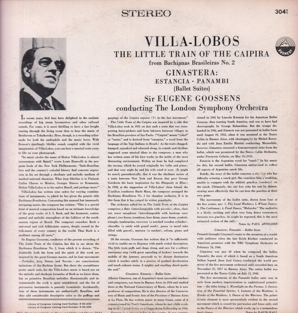 Heitor Villa-Lobos - ginastera Little Train Of The Caipira - Lp