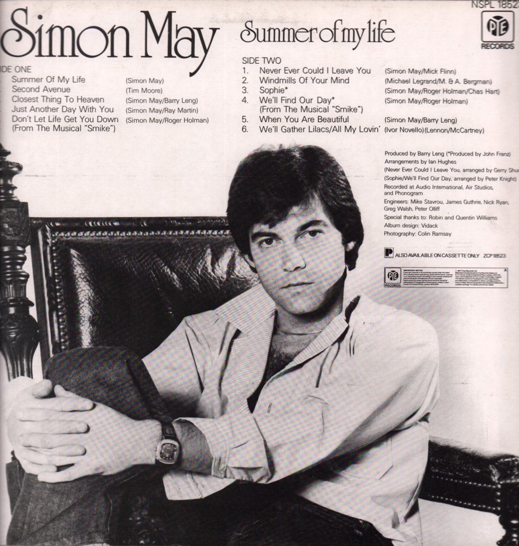 Simon May - Summer Of My Life - Lp