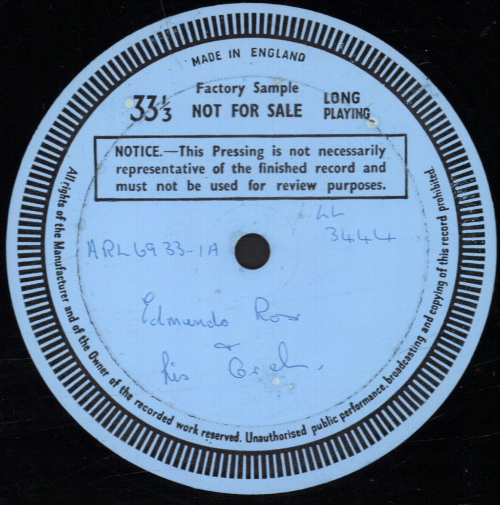 Edmundo Ros And His Orchestra - Latin Melodies Old And New - Lp