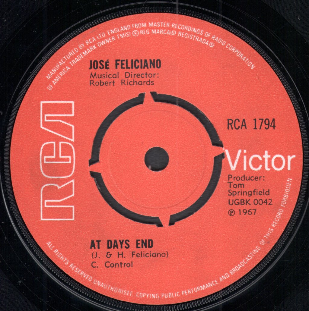 Jose Feliciano - Adios Amor - 7 Inch