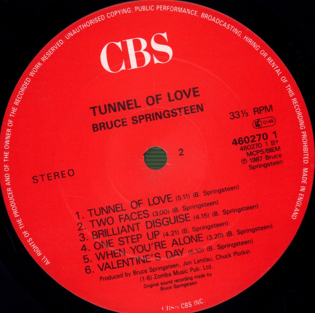Bruce Springsteen - Tunnel Of Love - Lp