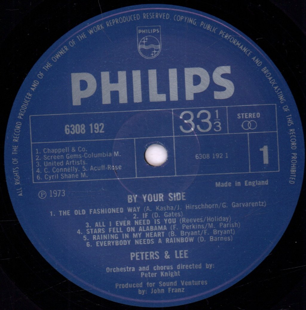 Peters And Lee - By Your Side - Lp