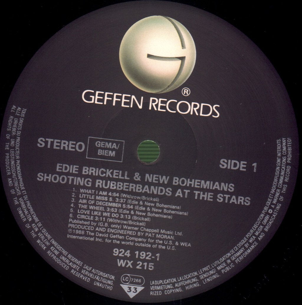 Edie Brickell And New Bohemians - Shooting Rubberbands At The Stars - Lp