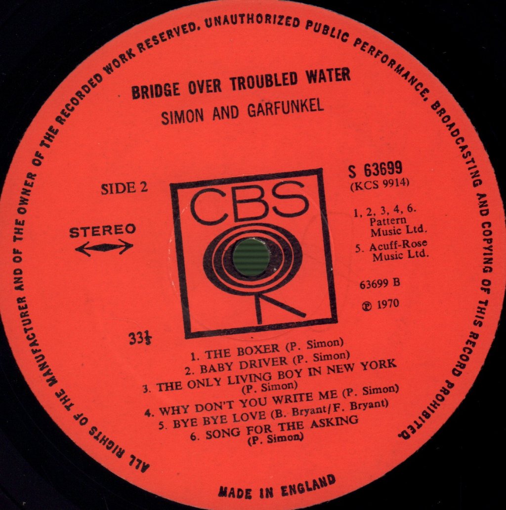 Simon And Garfunkel - Bridge Over Troubled Water - Lp