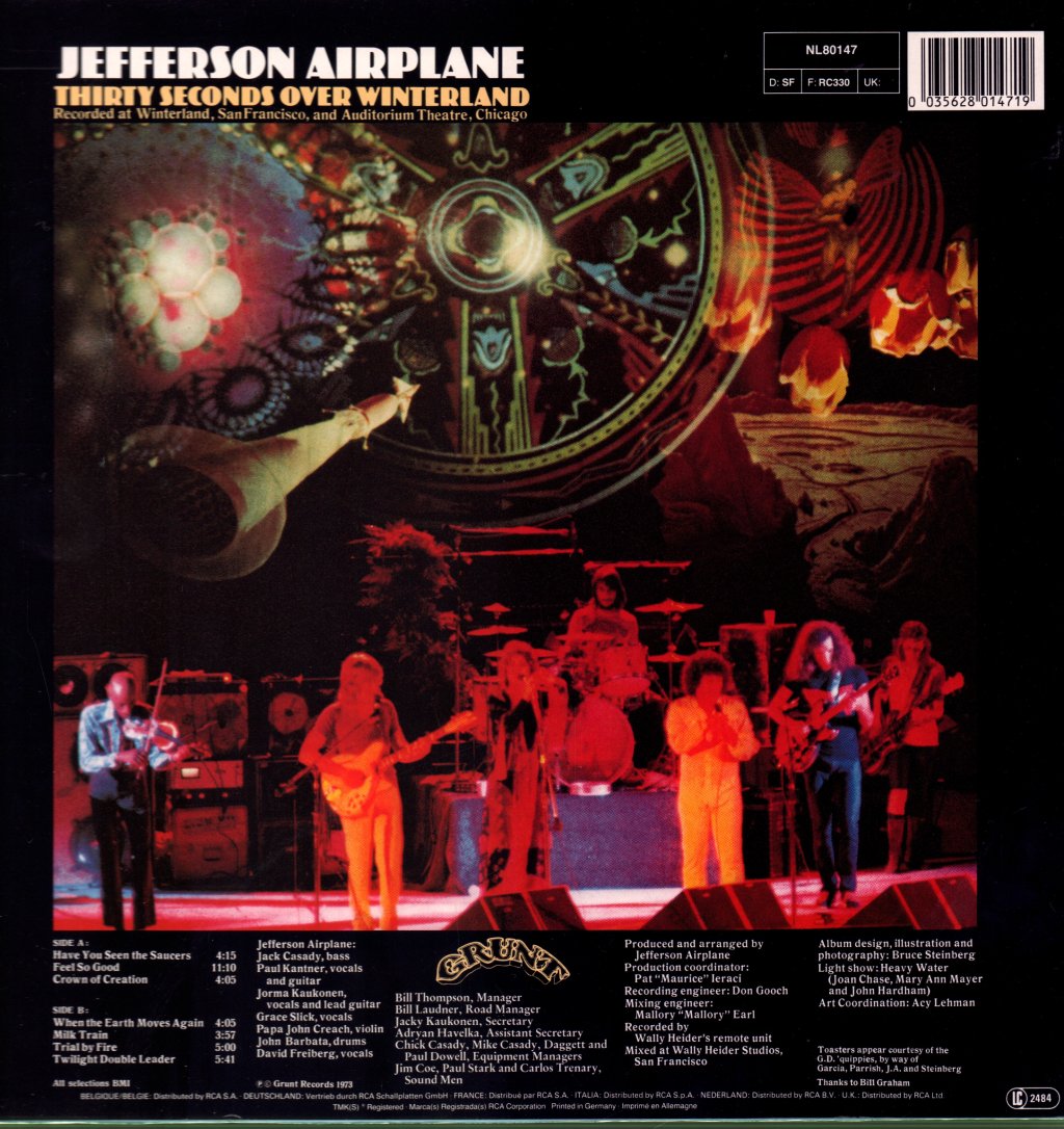 Jefferson Airplane - Thirty Seconds Over Winterland - Lp