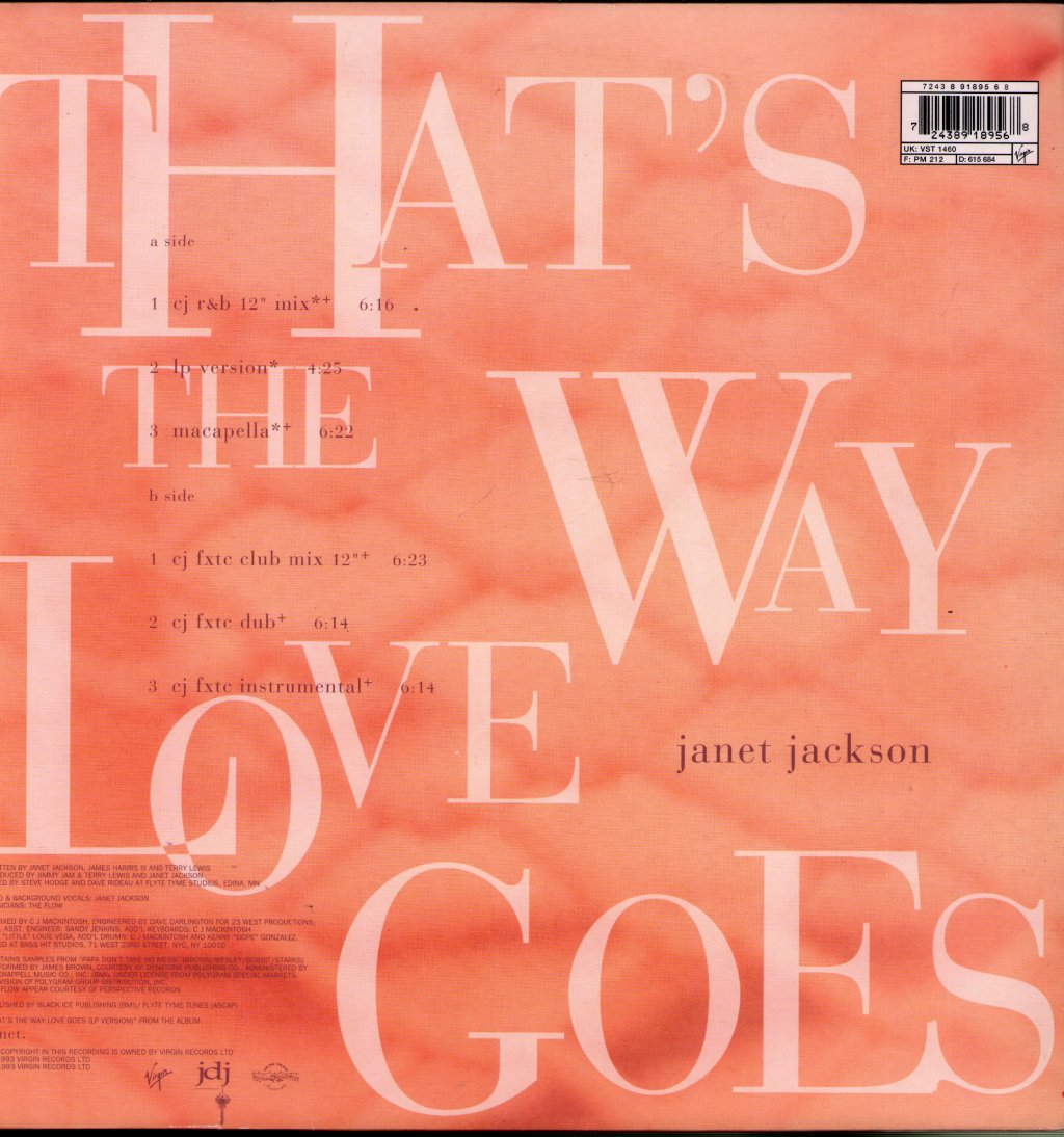 Janet Jackson - That's The Way Love Goes - 12 Inch