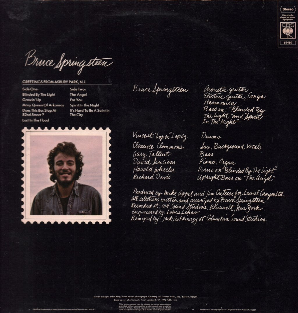Bruce Springsteen - Greetings From Asbury Park N.J. - Lp