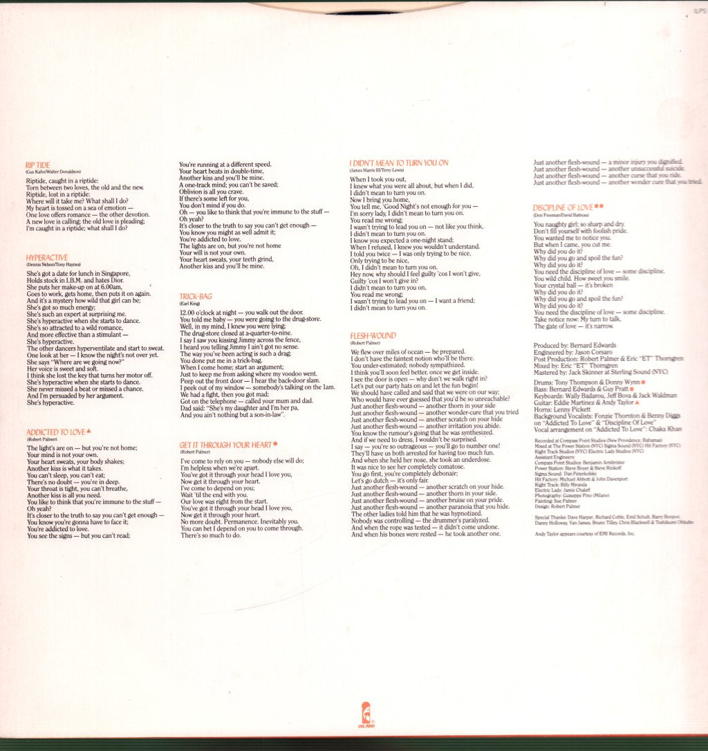 Robert Palmer - Riptide - Lp