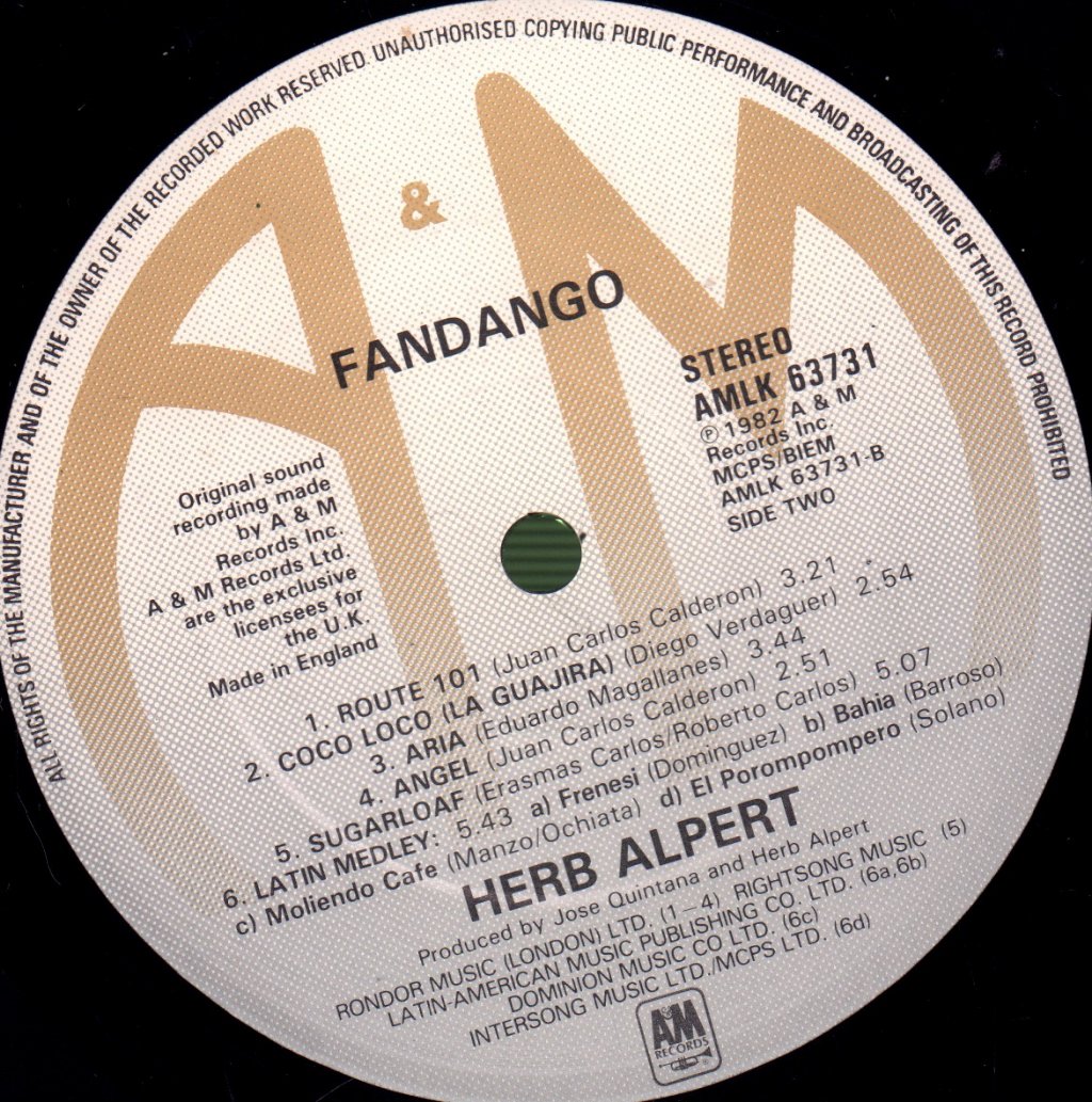 Herb Alpert - Fandango - Lp