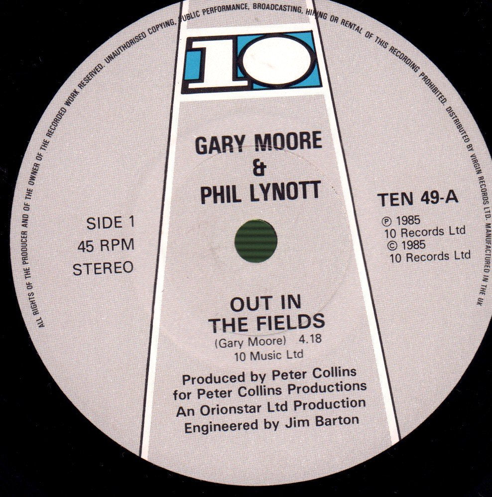 Gary Moore And Phil Lynott - Out In The Fields - Double 7 Inch