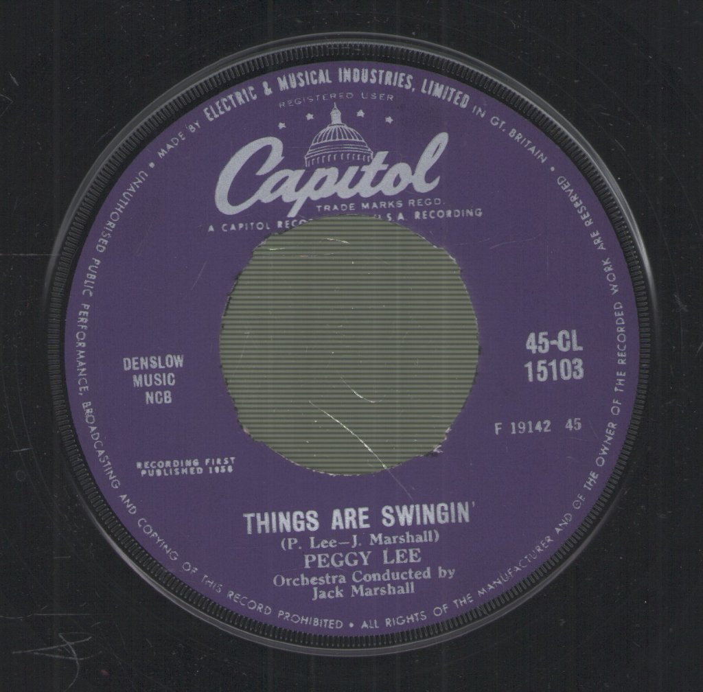 Peggy Lee - Things Are Swingin' - 7 Inch