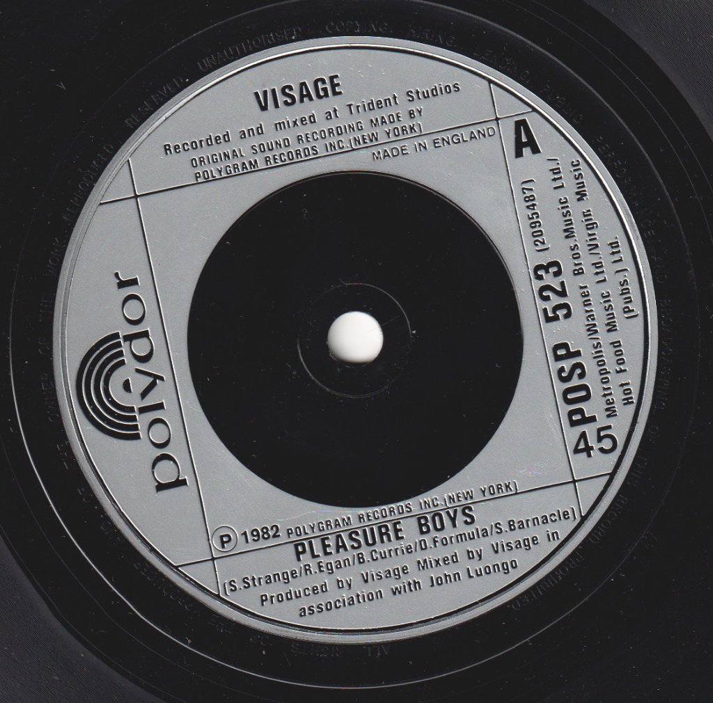 Visage - Pleasure Boys - 7 Inch