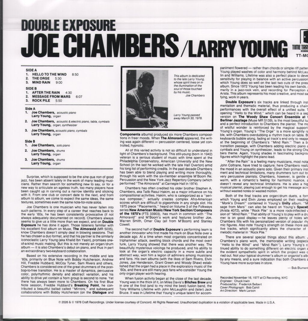 Joe Chambers and Larry Young - Double Exposure - Lp