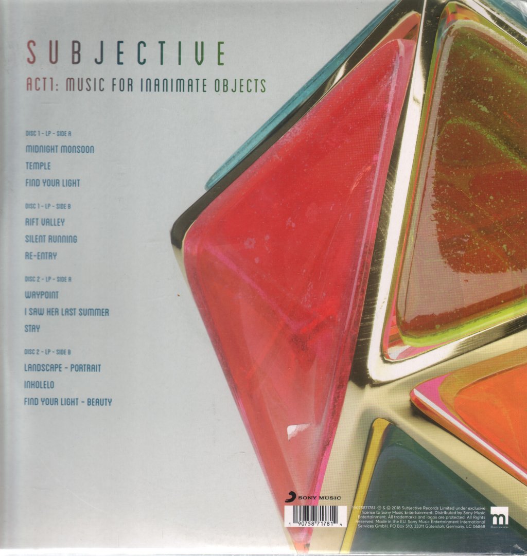 subjective - Act1 Music For Inanimate Objects - Double Lp