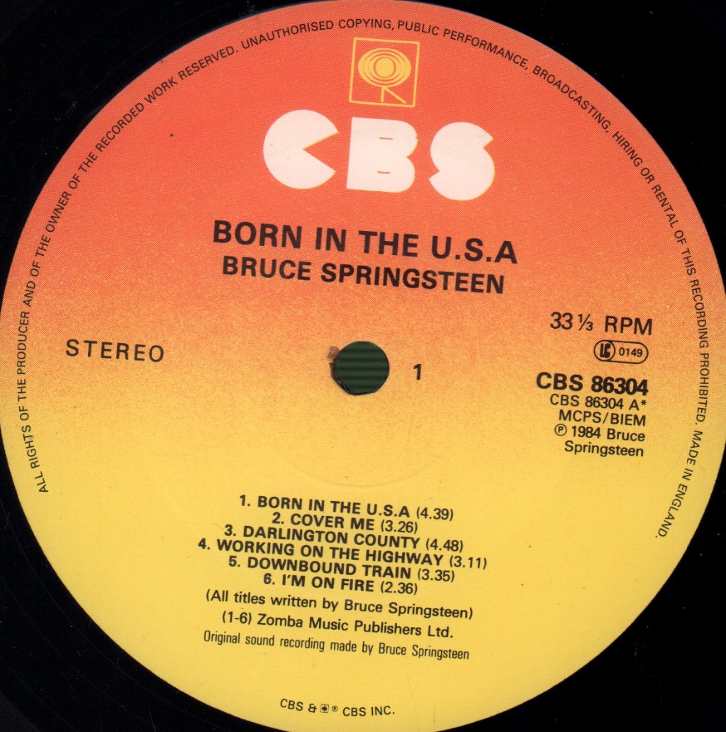 Bruce Springsteen - Born In The Usa - Lp