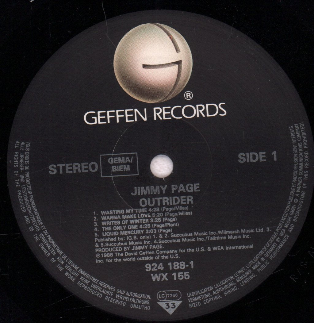 Jimmy Page - Outrider - Lp