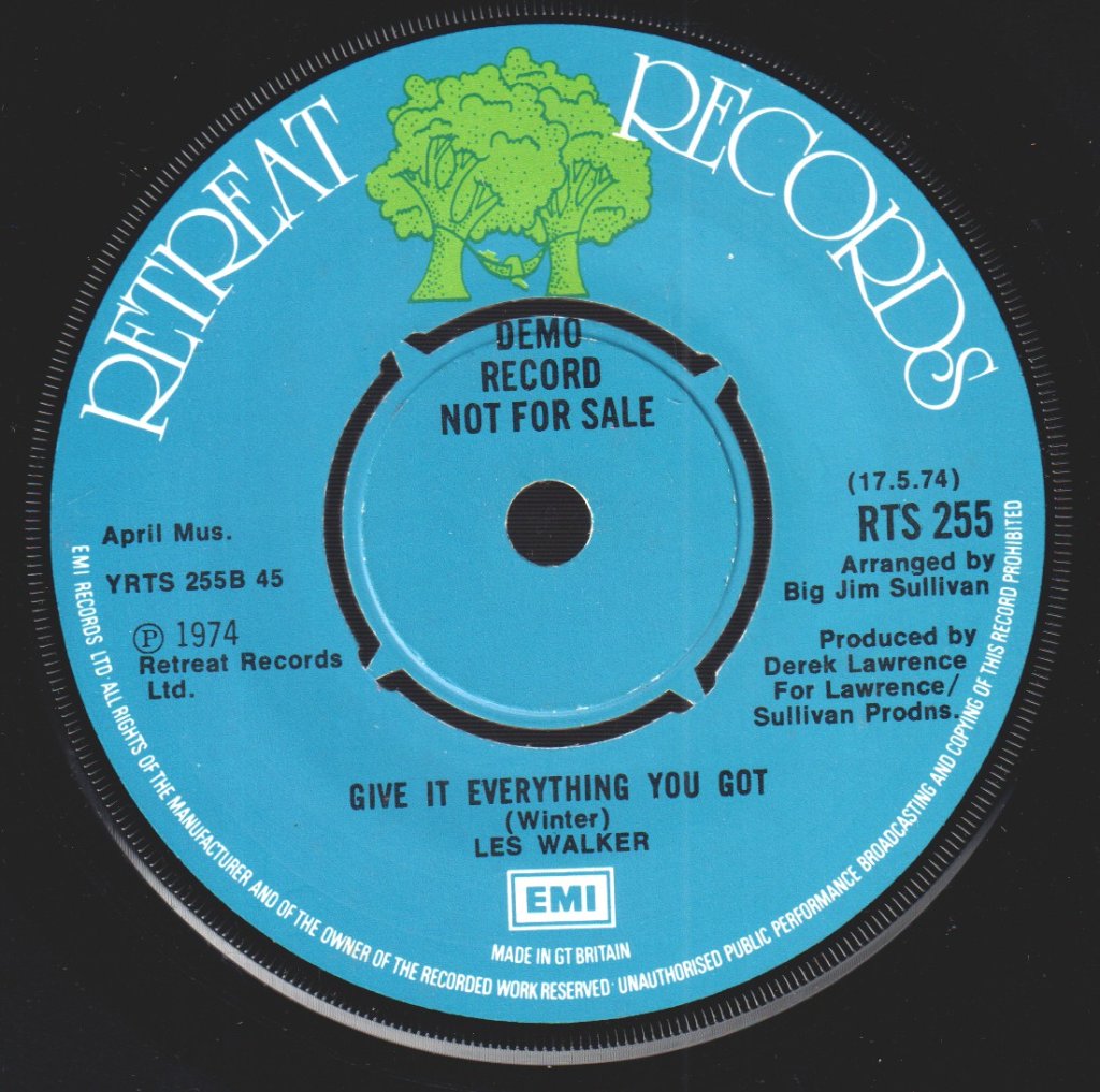 Les Walker - Freedom For The Stallion - 7 Inch