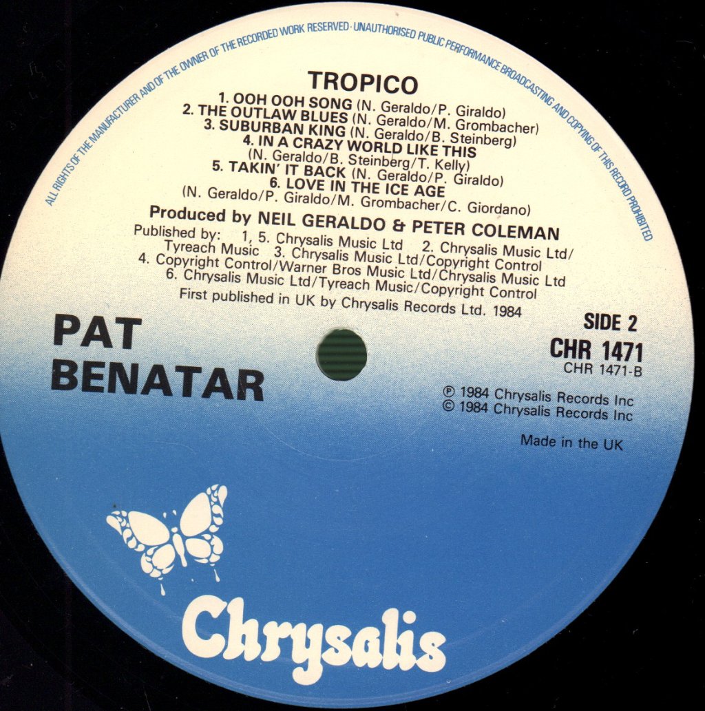 Pat Benatar - Tropico - Lp
