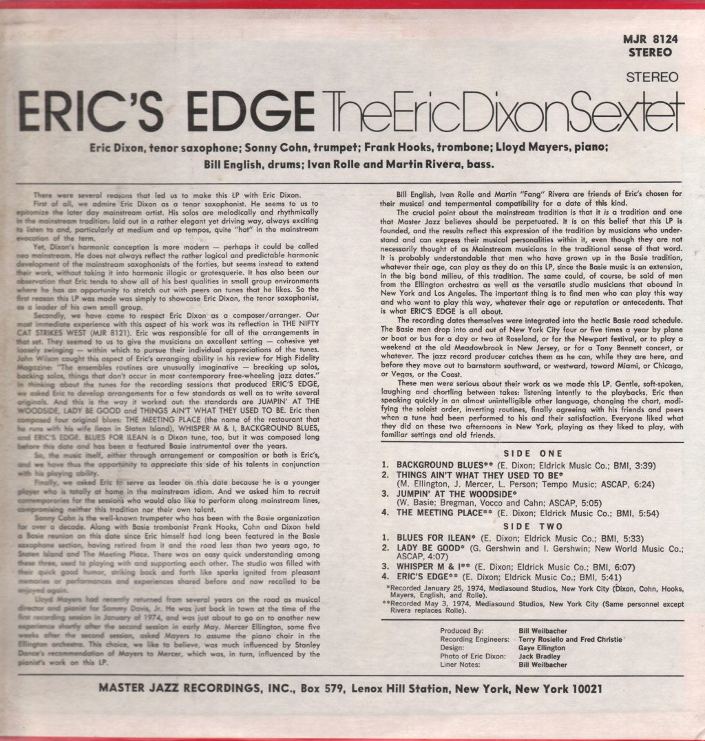 Eric Dixon Sextet - Eric's Edge - Lp