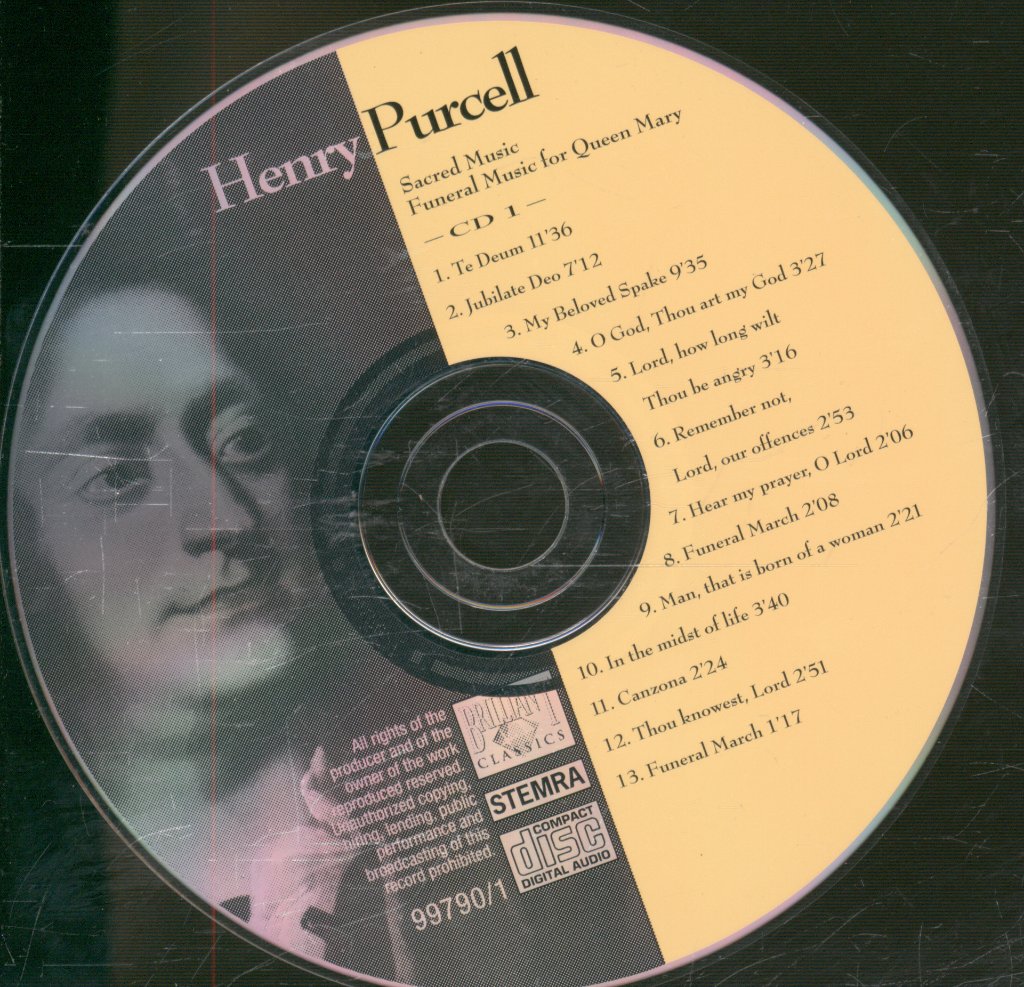 Henry Purcell - Funeral Music For Queen Mary • Sacred Music • Dioclesian • Songs - Double Cd