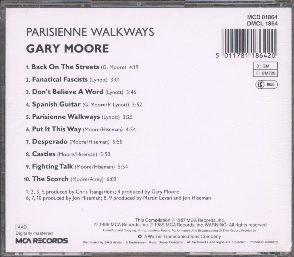 Gary Moore - Parisienne Walkways - Cd