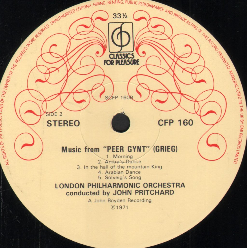 Peter Katin / John Pritchard / London Philharmonic Orchestra - Grieg - Piano Concerto In A Minor / Peer Gynt Suite - Lp