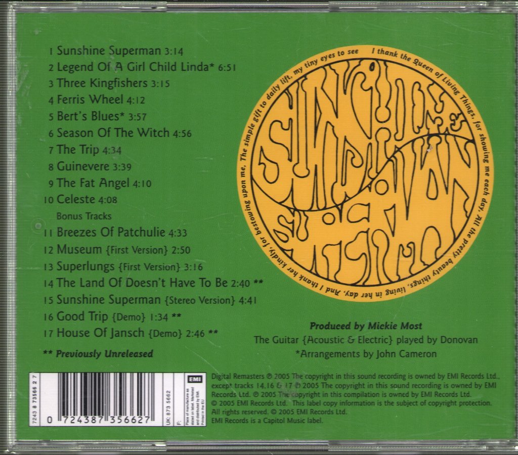 Donovan - Sunshine Superman - Cd