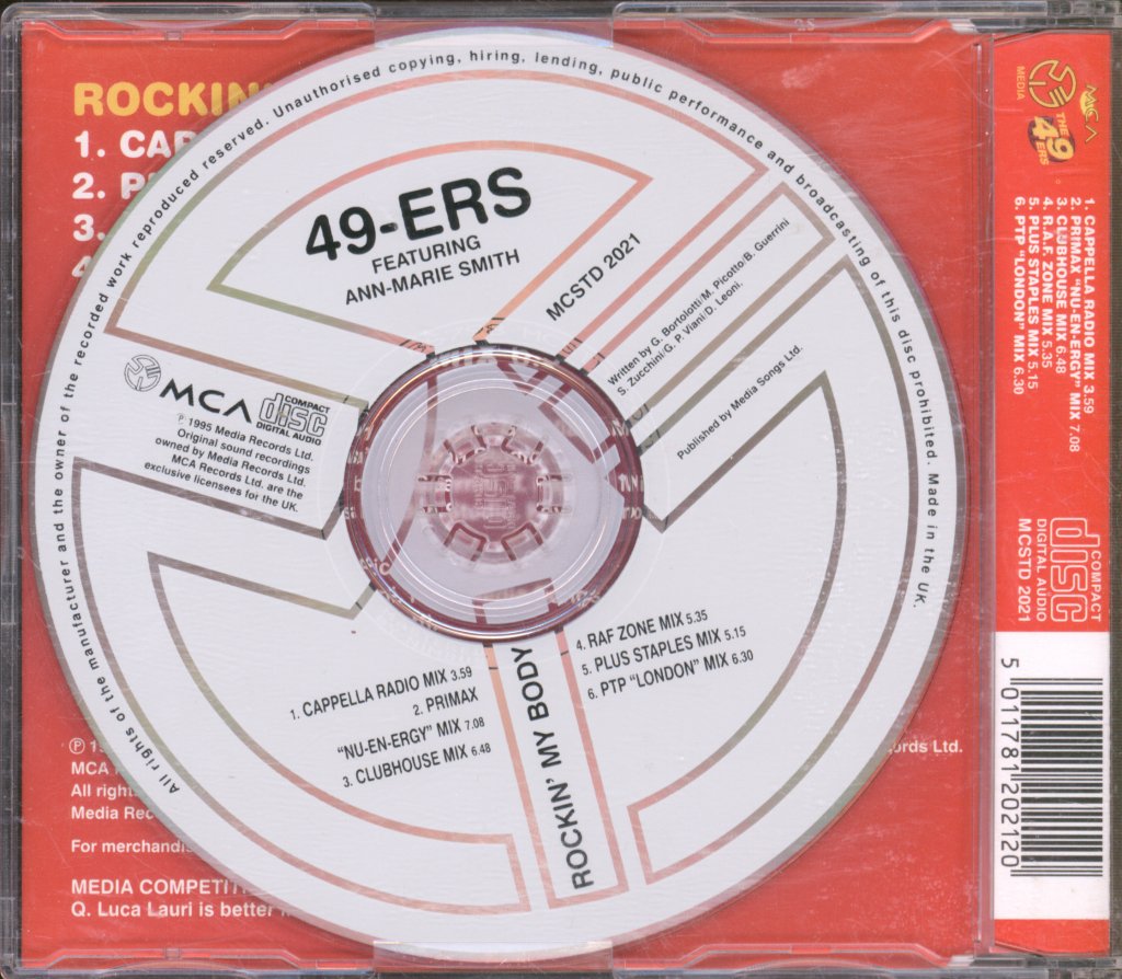 49Ers - Rockin' My Body - Cd