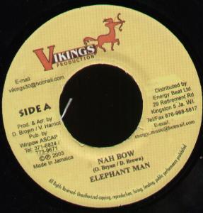 Elephant Man/Mega Sample - Nah Bow/Give It To Me - 7 Inch