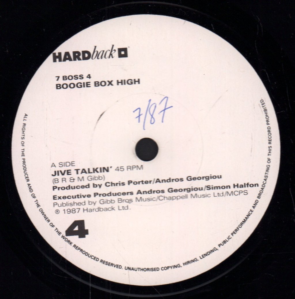 Jive Talkin - Boogie Box High - 7 Inch