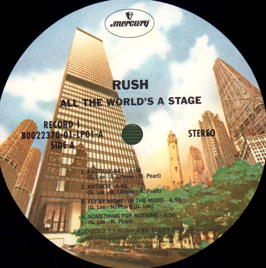 Rush - All The World's A Stage - Double Lp