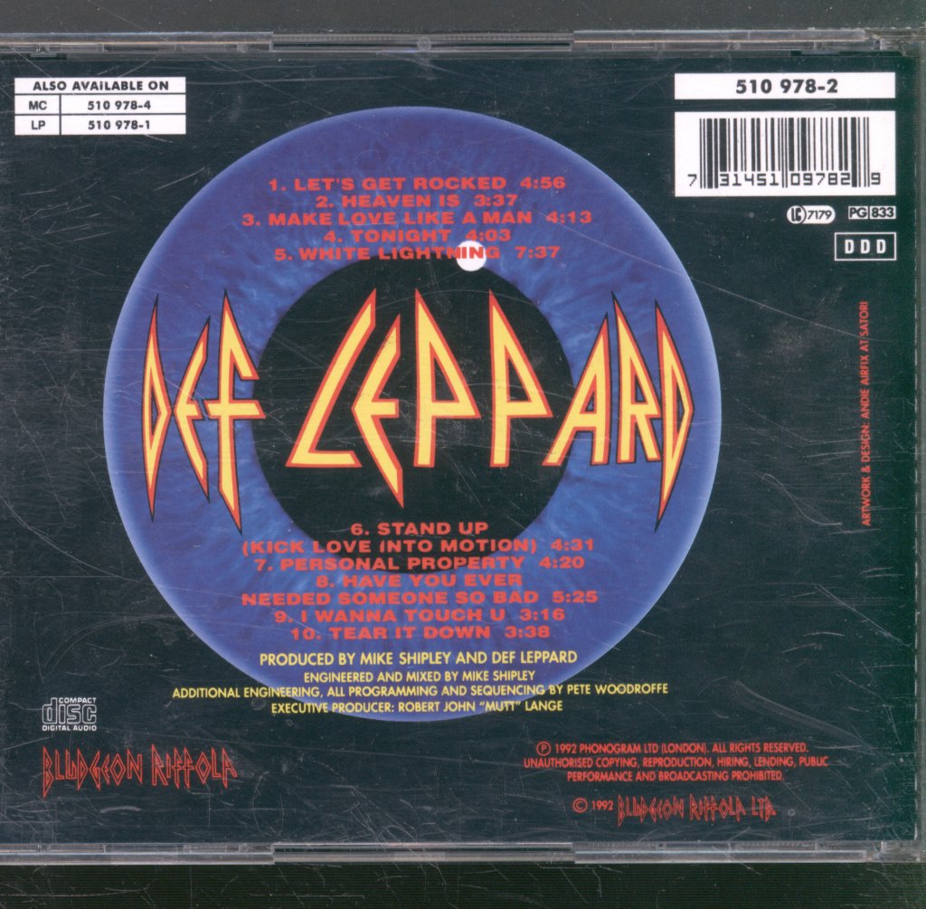 Def Leppard - Adrenalize - Cd