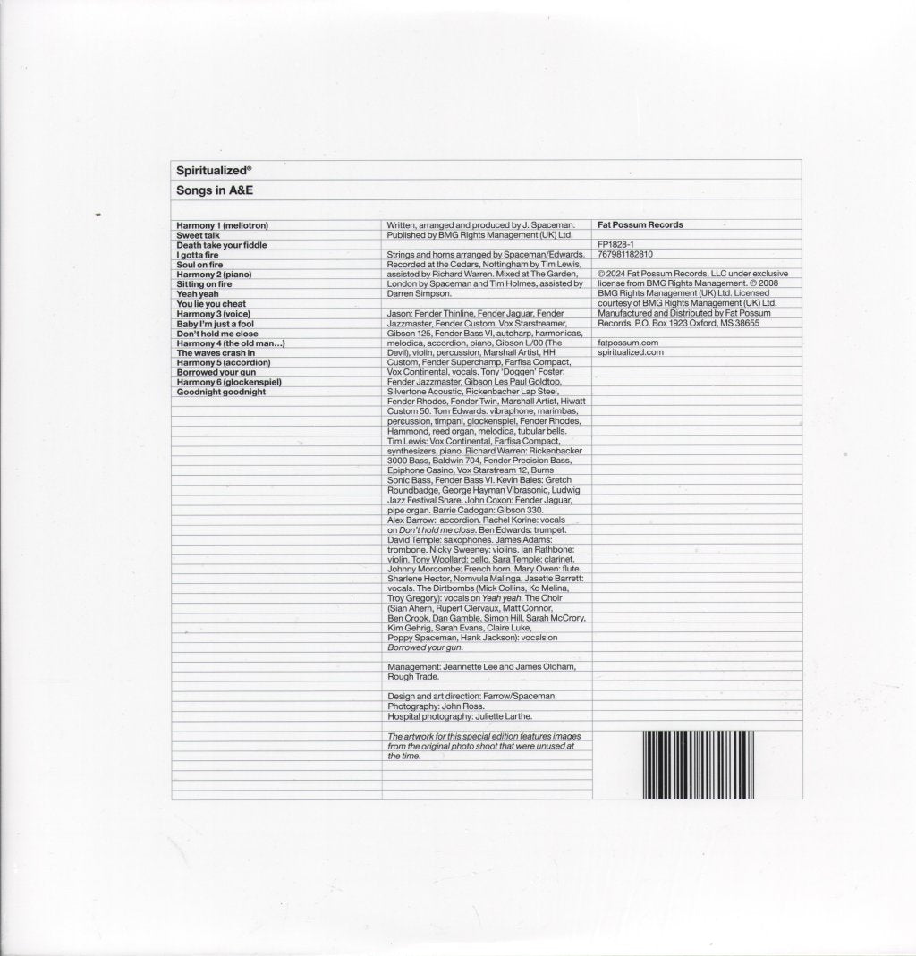 Spiritualized - Songs In A&E - Double Lp