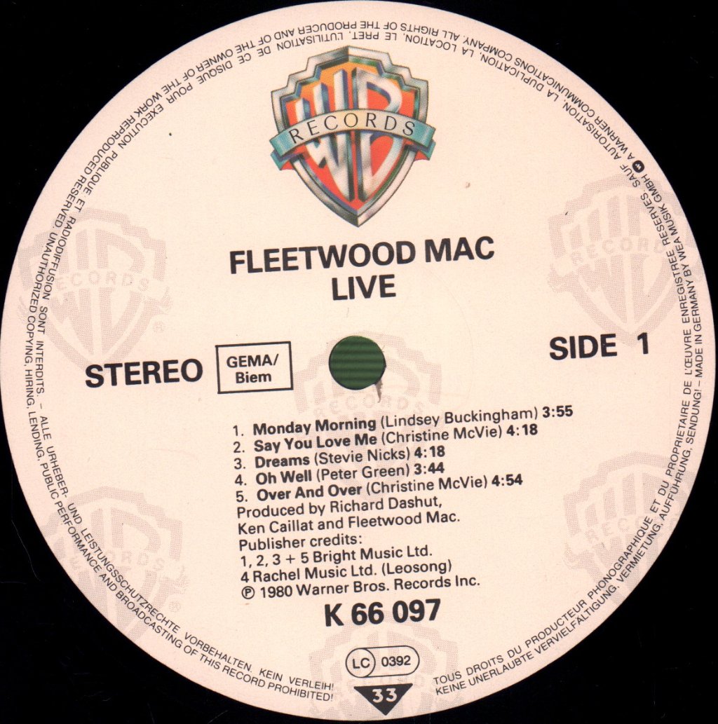 Fleetwood Mac - Fleetwood Mac Live - Double Lp