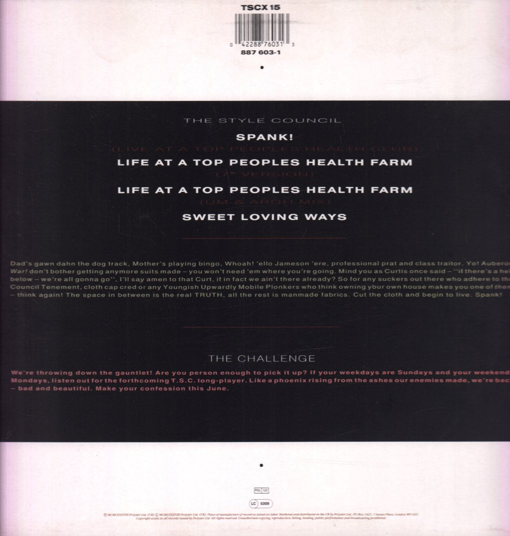 Style Council - Life At A Top People's Health Farm - 12 Inch