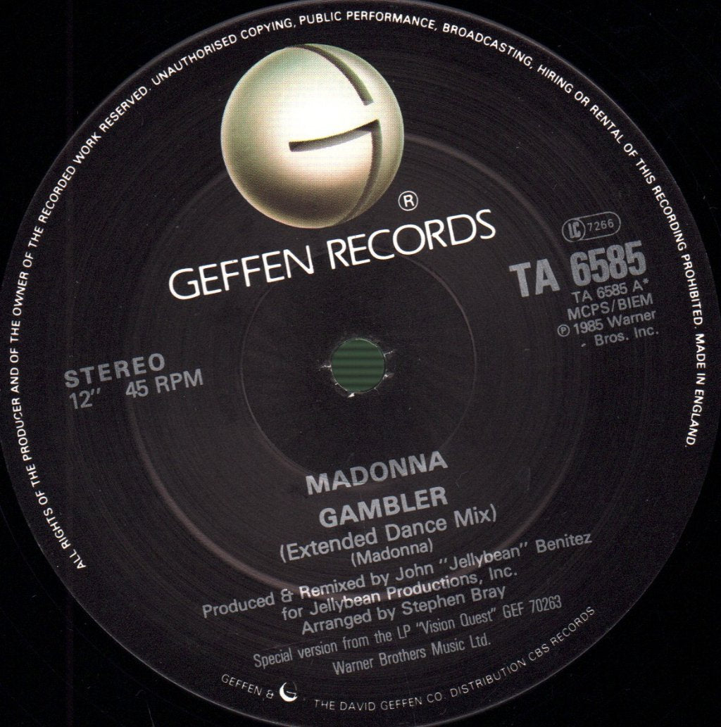 Madonna - Gambler - 12 Inch