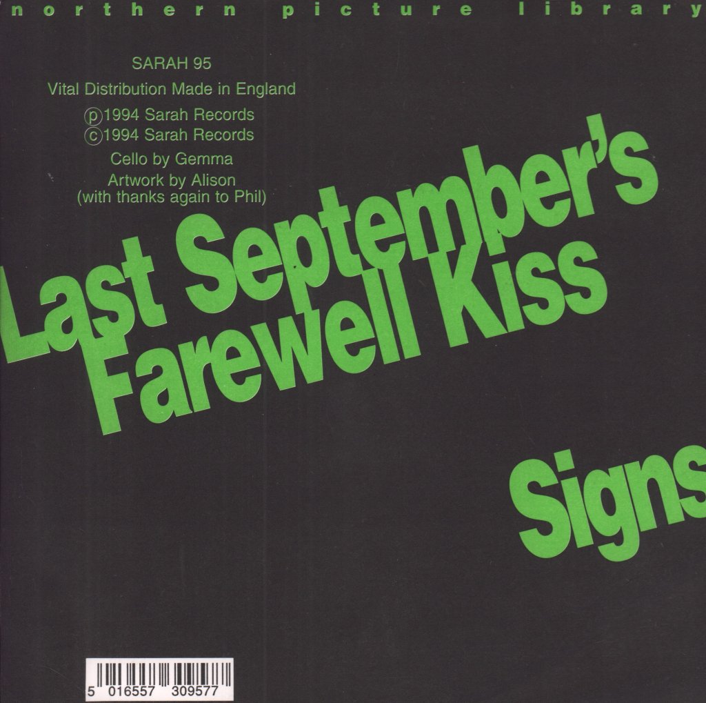 Northern Picture Library - Last September's Farewell Kiss - 7 Inch