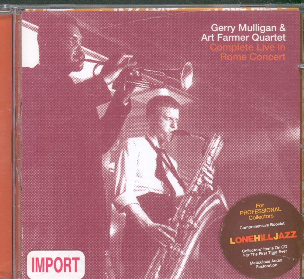 Gerry Mulligan Art Farmer Quartet - Complete Live In Rome Concert - Cd