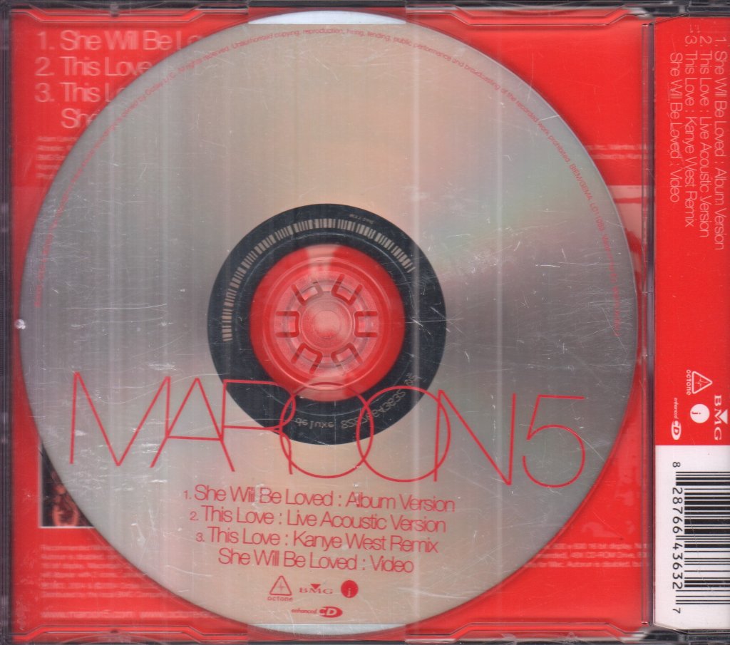 Maroon 5 - She Will Be Loved - Cd