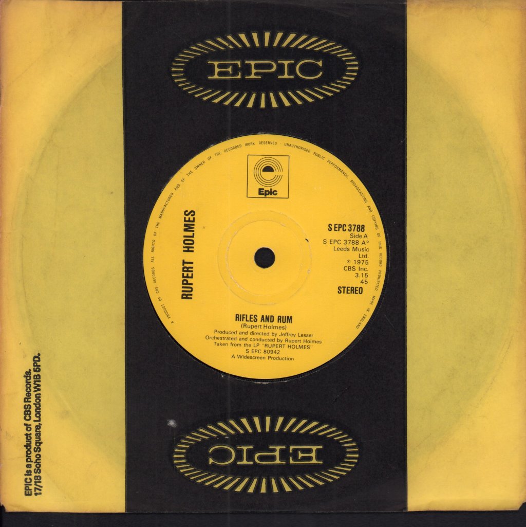 Rupert Holmes - Rifles And Rum - 7 Inch