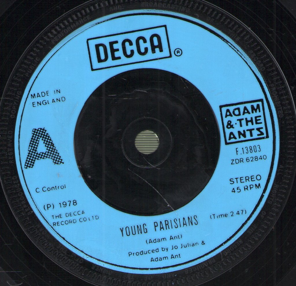 Adam And The Ants - Young Parisians - 7 Inch