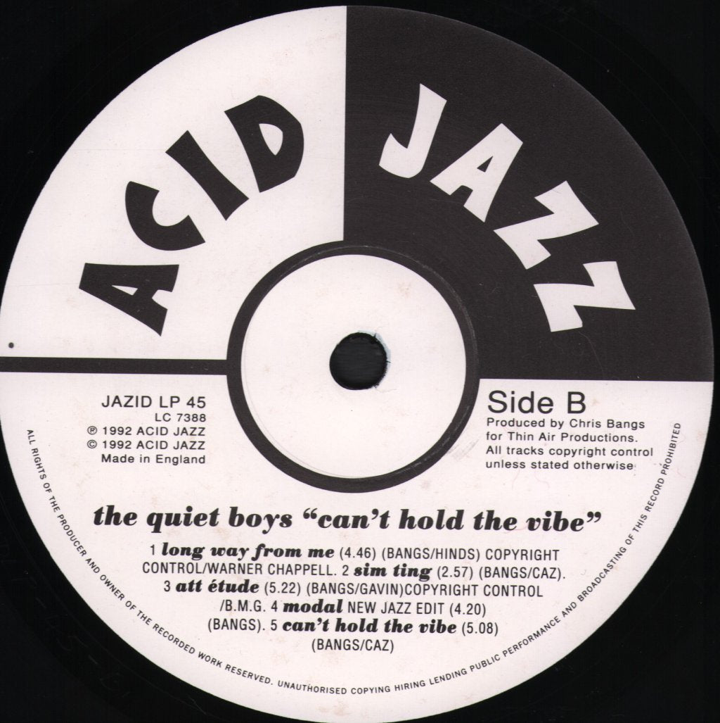 Quiet Boys - Can't Hold The Vibe - Lp